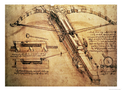 Giant Catapult Da Vinci Painting